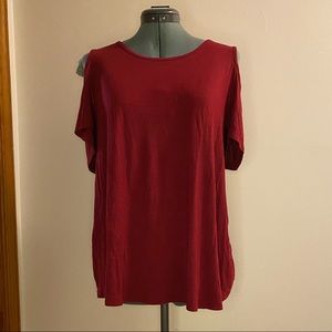 L Exposed-Shoulder Shirt; Brand Unknown